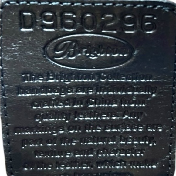 Brighton Black Leather Handbag with Charm Accents - Picture 3 of 6